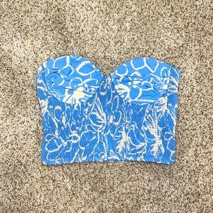 Zara Floral Bustier Top
